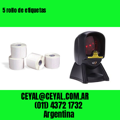 5 rollo de etiquetas