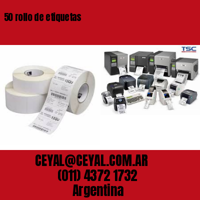 50 rollo de etiquetas