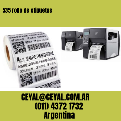 535 rollo de etiquetas