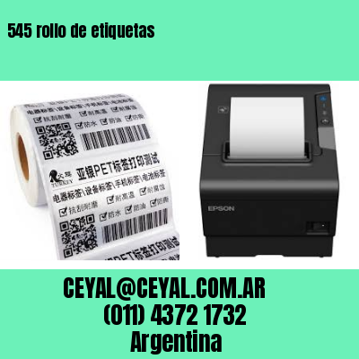 545 rollo de etiquetas