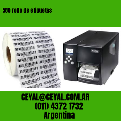 580 rollo de etiquetas