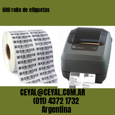600 rollo de etiquetas
