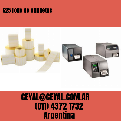 625 rollo de etiquetas