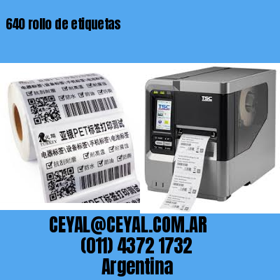 640 rollo de etiquetas