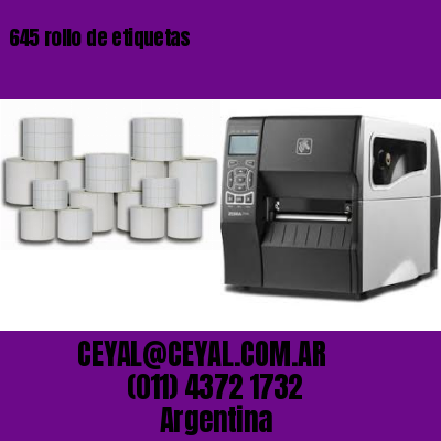 645 rollo de etiquetas