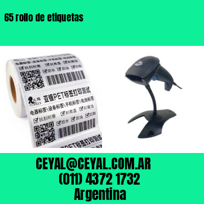65 rollo de etiquetas