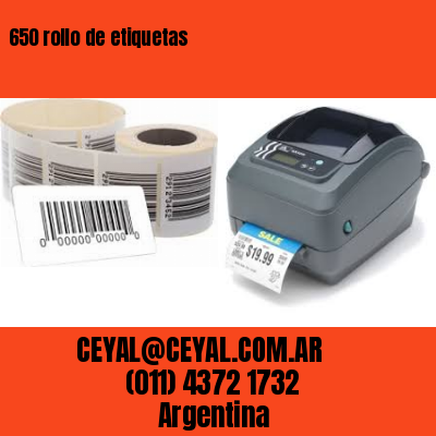 650 rollo de etiquetas