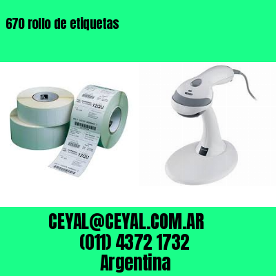 670 rollo de etiquetas