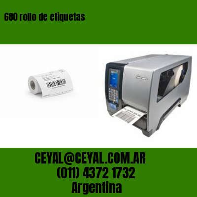 680 rollo de etiquetas