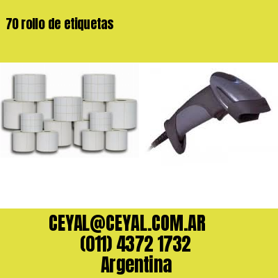 70 rollo de etiquetas