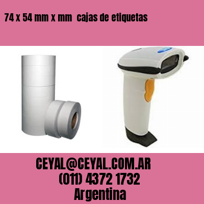 74 x 54 mm x mm  cajas de etiquetas