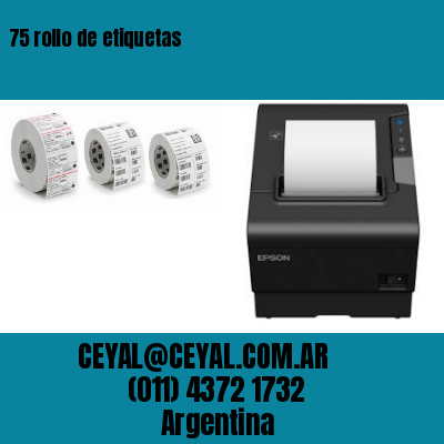 75 rollo de etiquetas