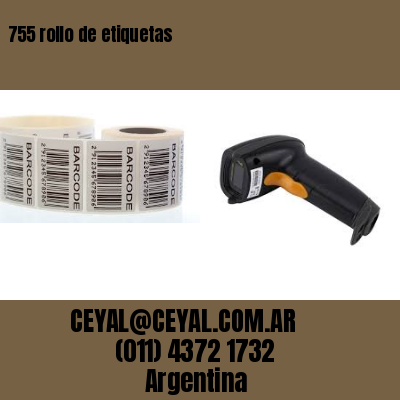 755 rollo de etiquetas