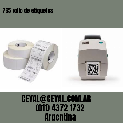 765 rollo de etiquetas