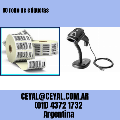 80 rollo de etiquetas