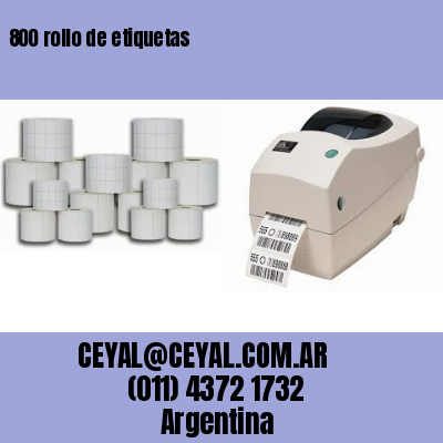 800 rollo de etiquetas