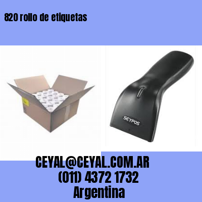 820 rollo de etiquetas