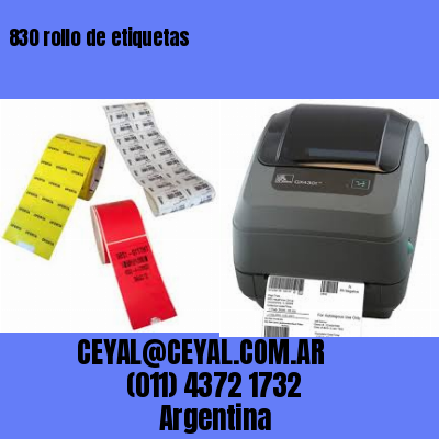 830 rollo de etiquetas