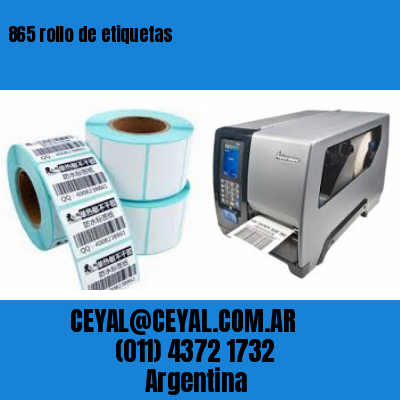 865 rollo de etiquetas