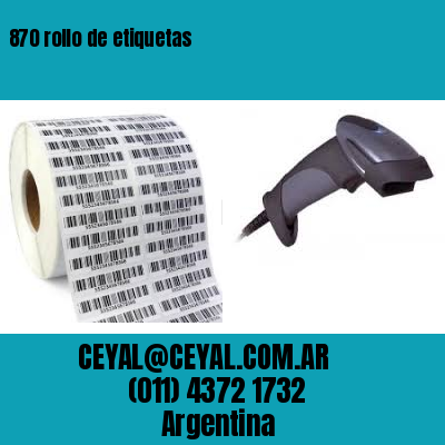 870 rollo de etiquetas