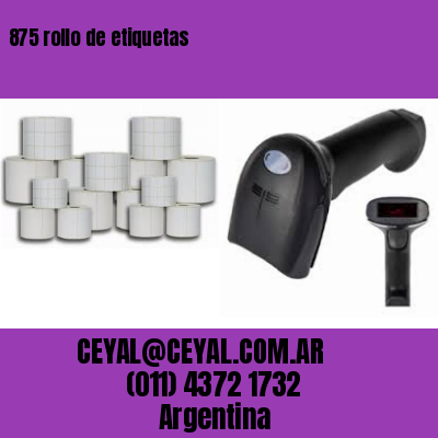 875 rollo de etiquetas