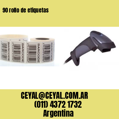 90 rollo de etiquetas