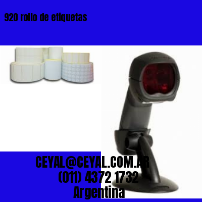 920 rollo de etiquetas