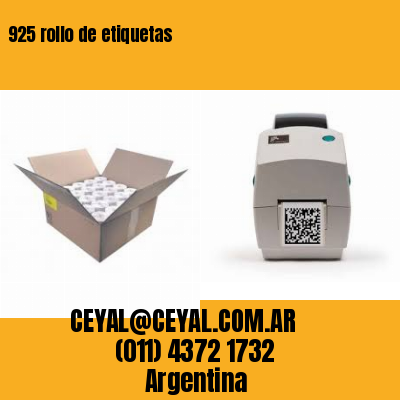 925 rollo de etiquetas
