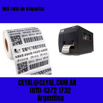 965 rollo de etiquetas
