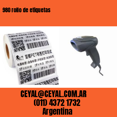 980 rollo de etiquetas