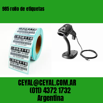 985 rollo de etiquetas