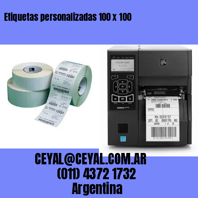 Etiquetas personalizadas 100 x 100