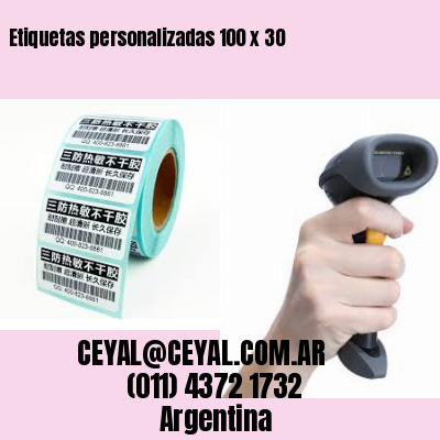 Etiquetas personalizadas 100 x 30