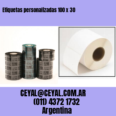 Etiquetas personalizadas 100 x 30