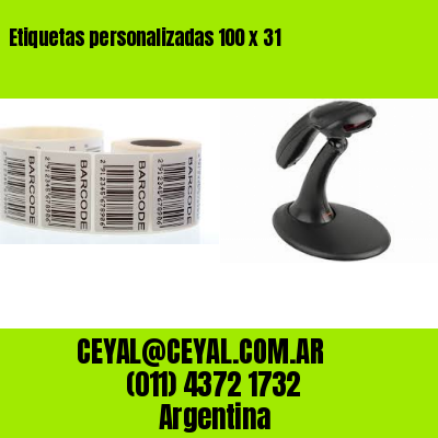 Etiquetas personalizadas 100 x 31
