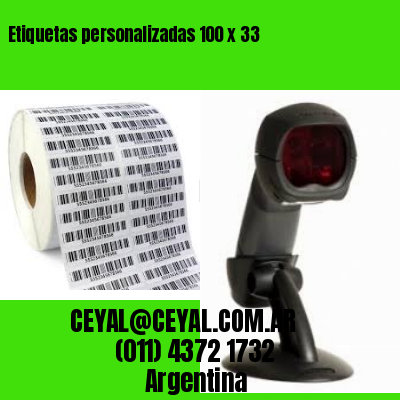 Etiquetas personalizadas 100 x 33