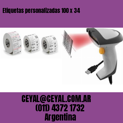 Etiquetas personalizadas 100 x 34
