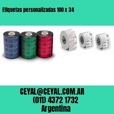 Etiquetas personalizadas 100 x 34