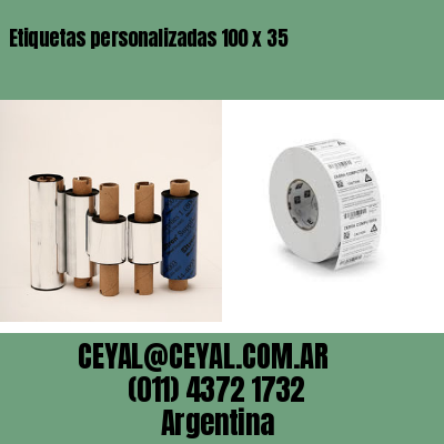 Etiquetas personalizadas 100 x 35