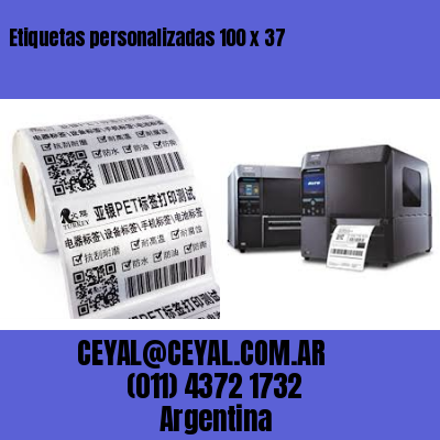 Etiquetas personalizadas 100 x 37