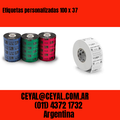 Etiquetas personalizadas 100 x 37
