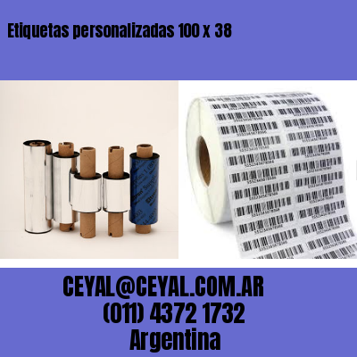 Etiquetas personalizadas 100 x 38