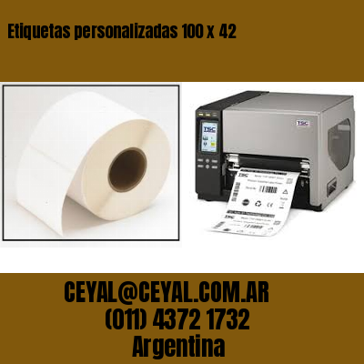 Etiquetas personalizadas 100 x 42