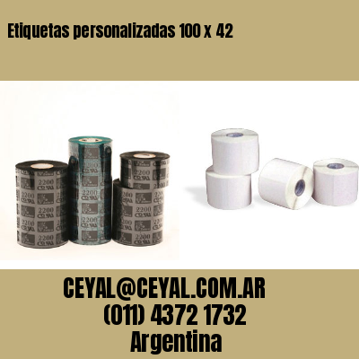 Etiquetas personalizadas 100 x 42