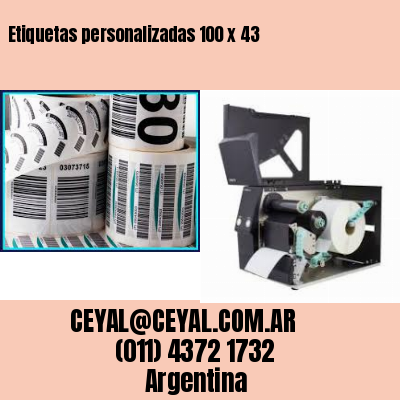 Etiquetas personalizadas 100 x 43