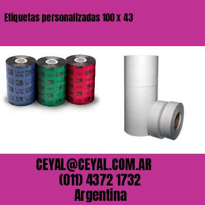 Etiquetas personalizadas 100 x 43