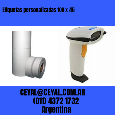 Etiquetas personalizadas 100 x 45