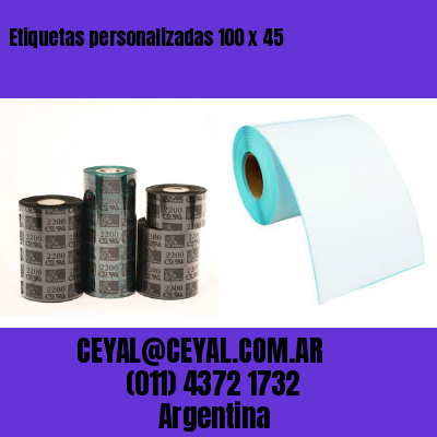 Etiquetas personalizadas 100 x 45