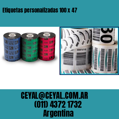 Etiquetas personalizadas 100 x 47