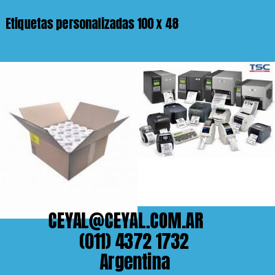 Etiquetas personalizadas 100 x 48
